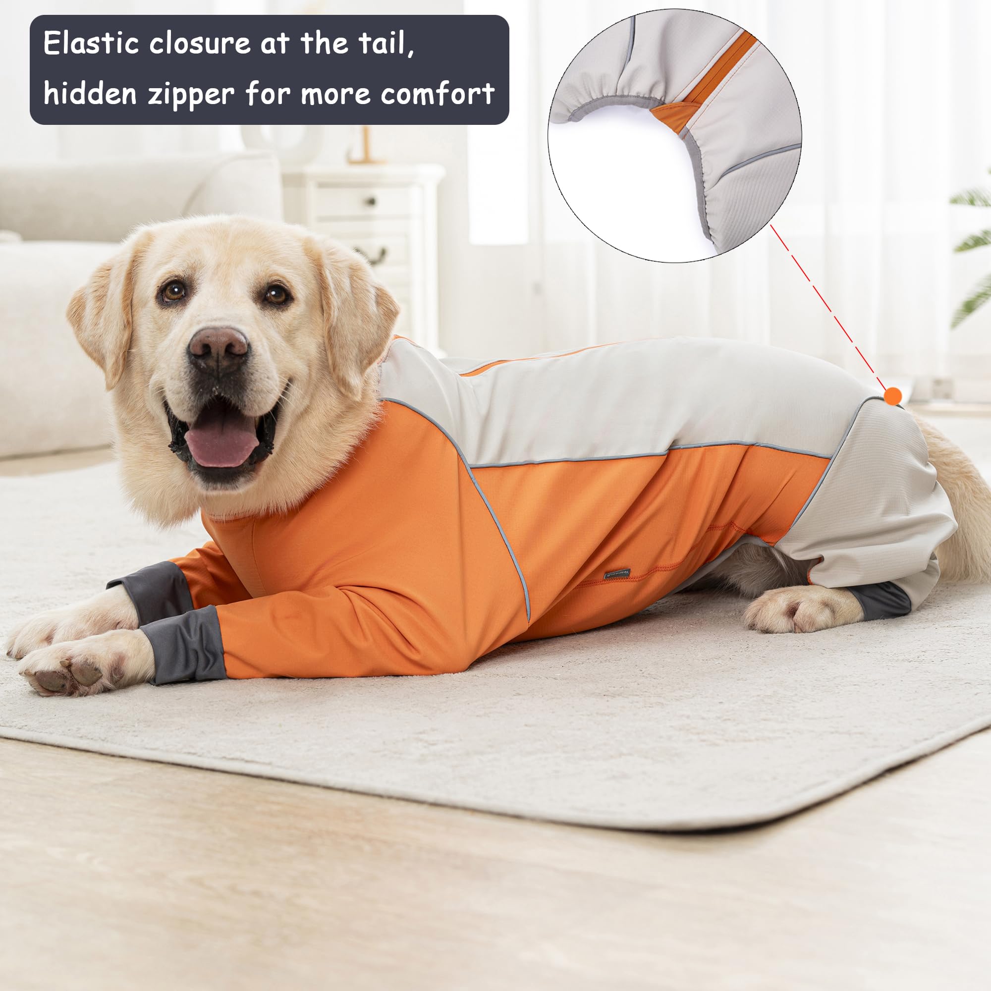 Yeapeeto dog winter coat reflective strips boost visibility in low light