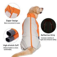 Yeapeeto dog winter coat waterproof outer shell protects against rain and snow
