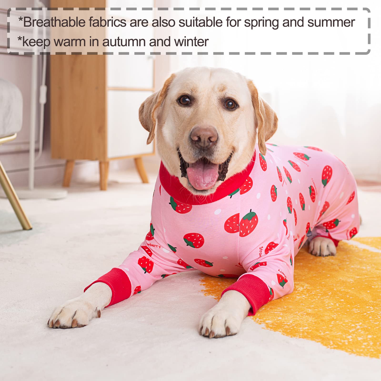 Yeapeeto recovery suit size guide helps ensure best fit for medium to large dogs.