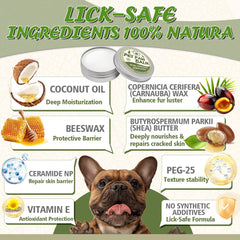 Yeardera dog paw balm application demonstrates smooth, non-greasy use