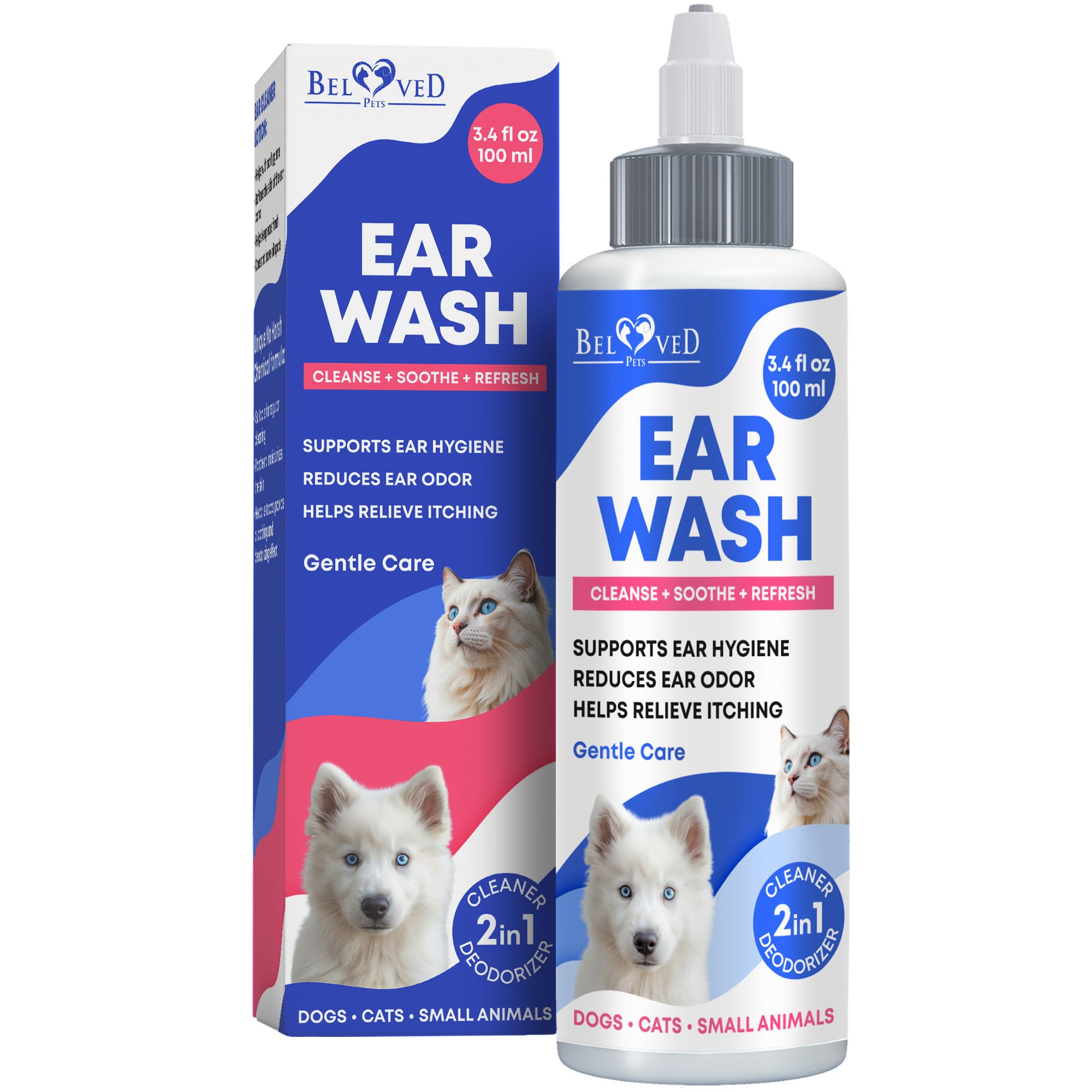Yeast Otic Ear Cleaner Drops bottle pour shows easy application for gentle ear cleansing
