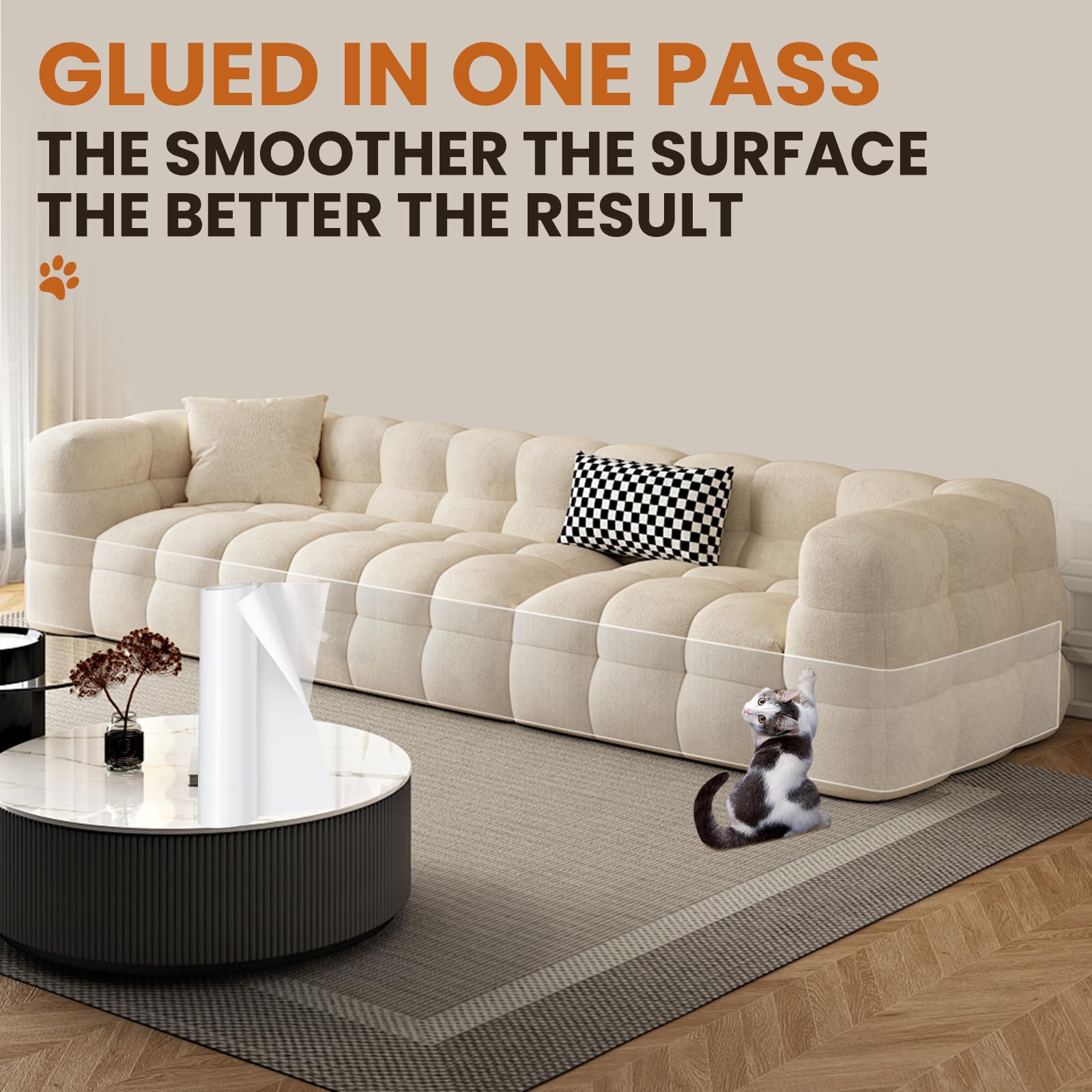 yeatem adhesive cat-scratch protector during installation enables quick setup