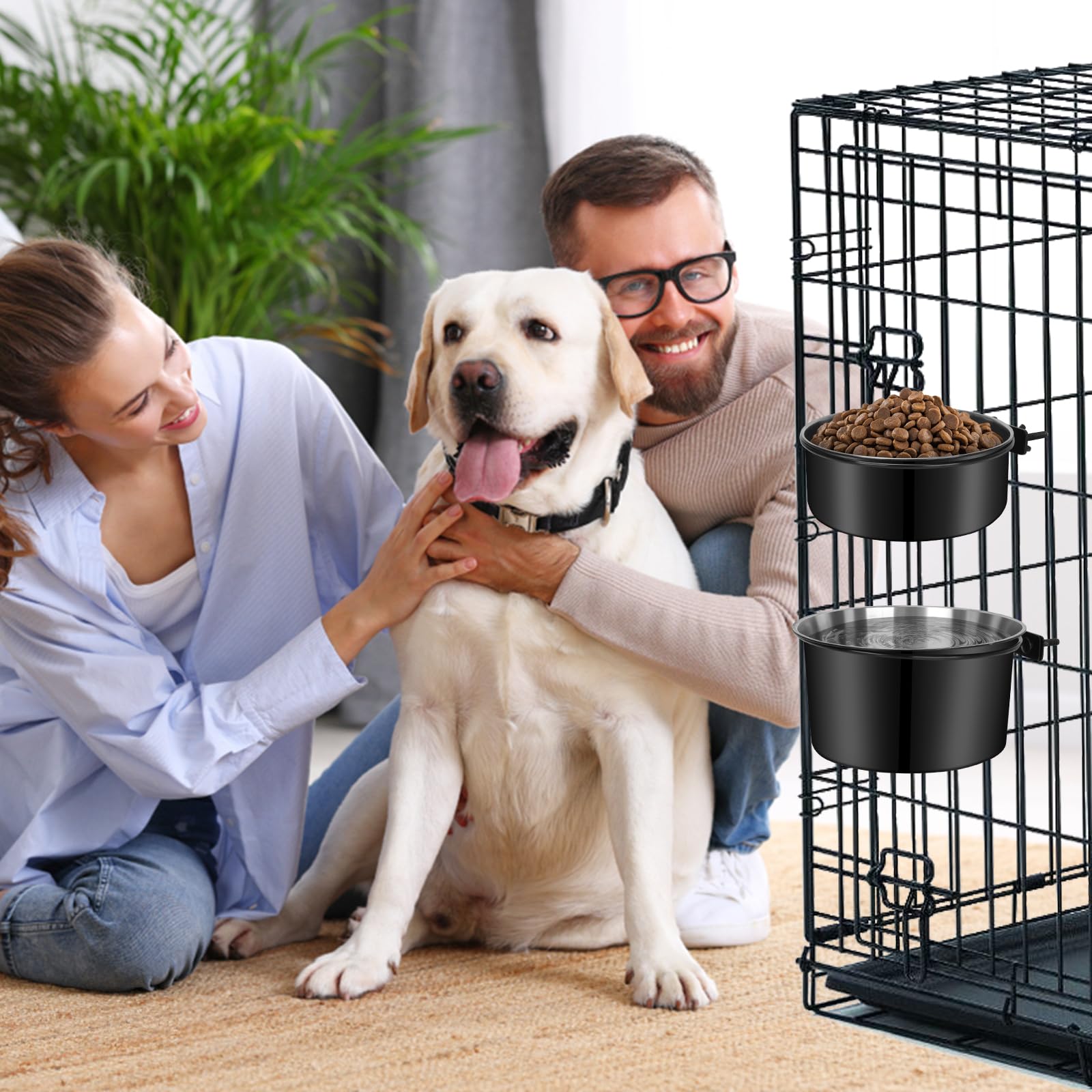YECERCAN crate-training bowls can also be used as floor bowls