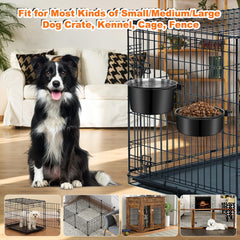 YECERCAN dog bowl holder crate-mount securing bowls in cages