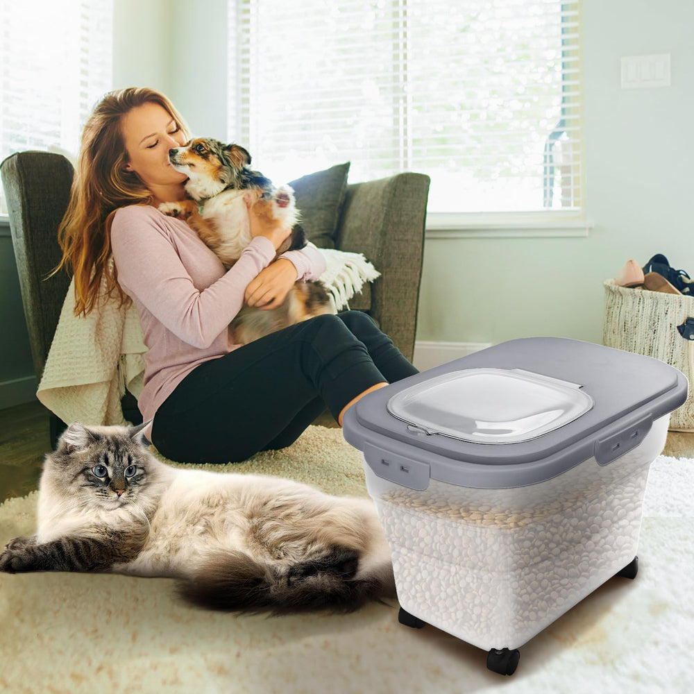 YECERCAN portable storage with wheels makes home feeding setups more flexible.