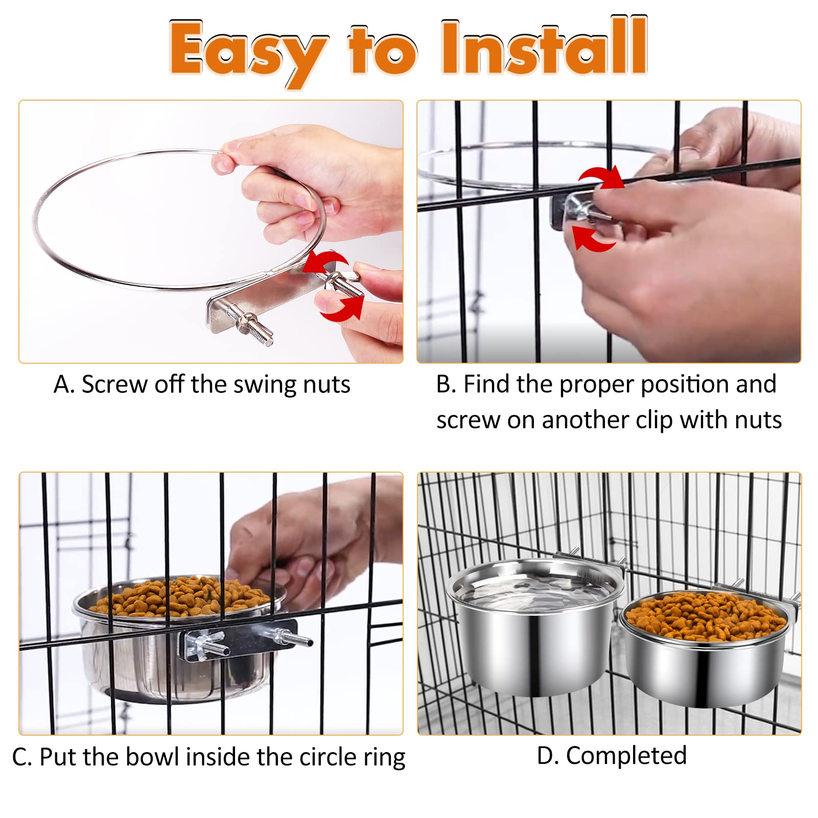 YECERCAN anti-spill design helps keep crate clean during meals