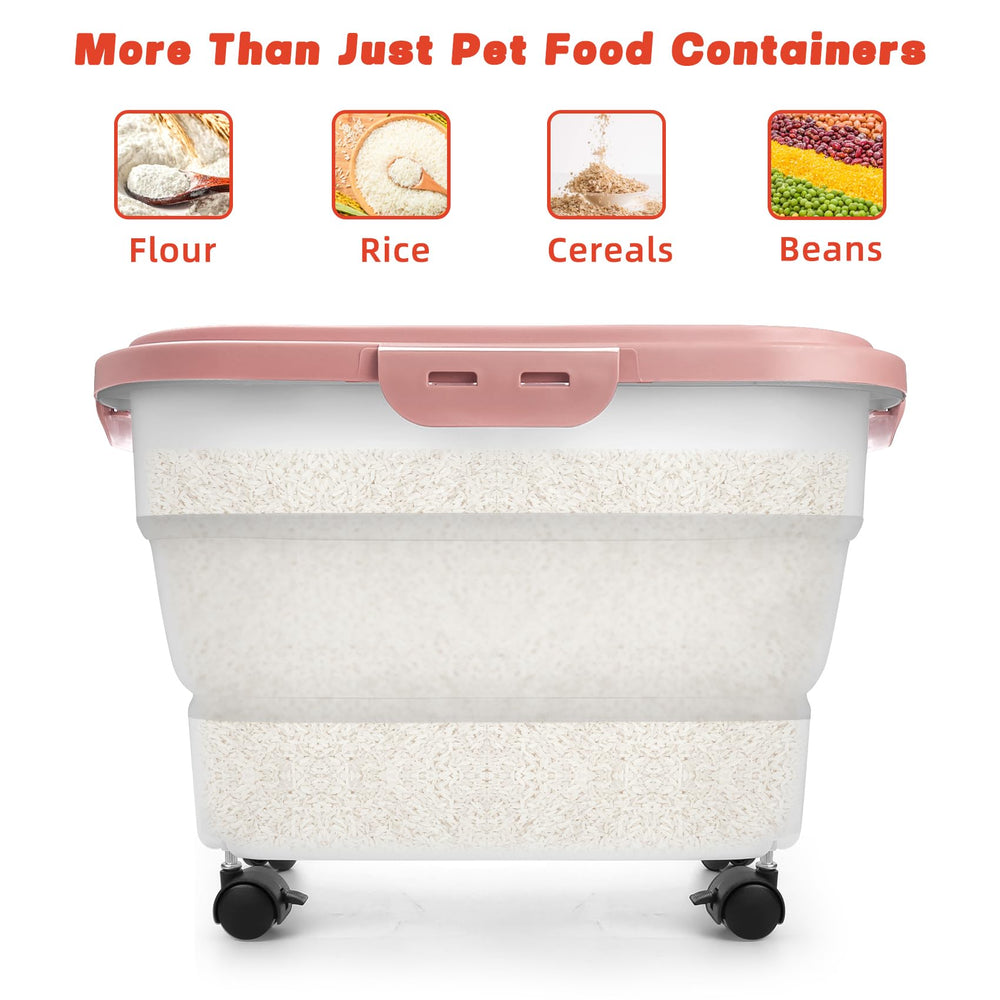 YECERCAN four latches and silicone seal keep kibble dry and pest-free.