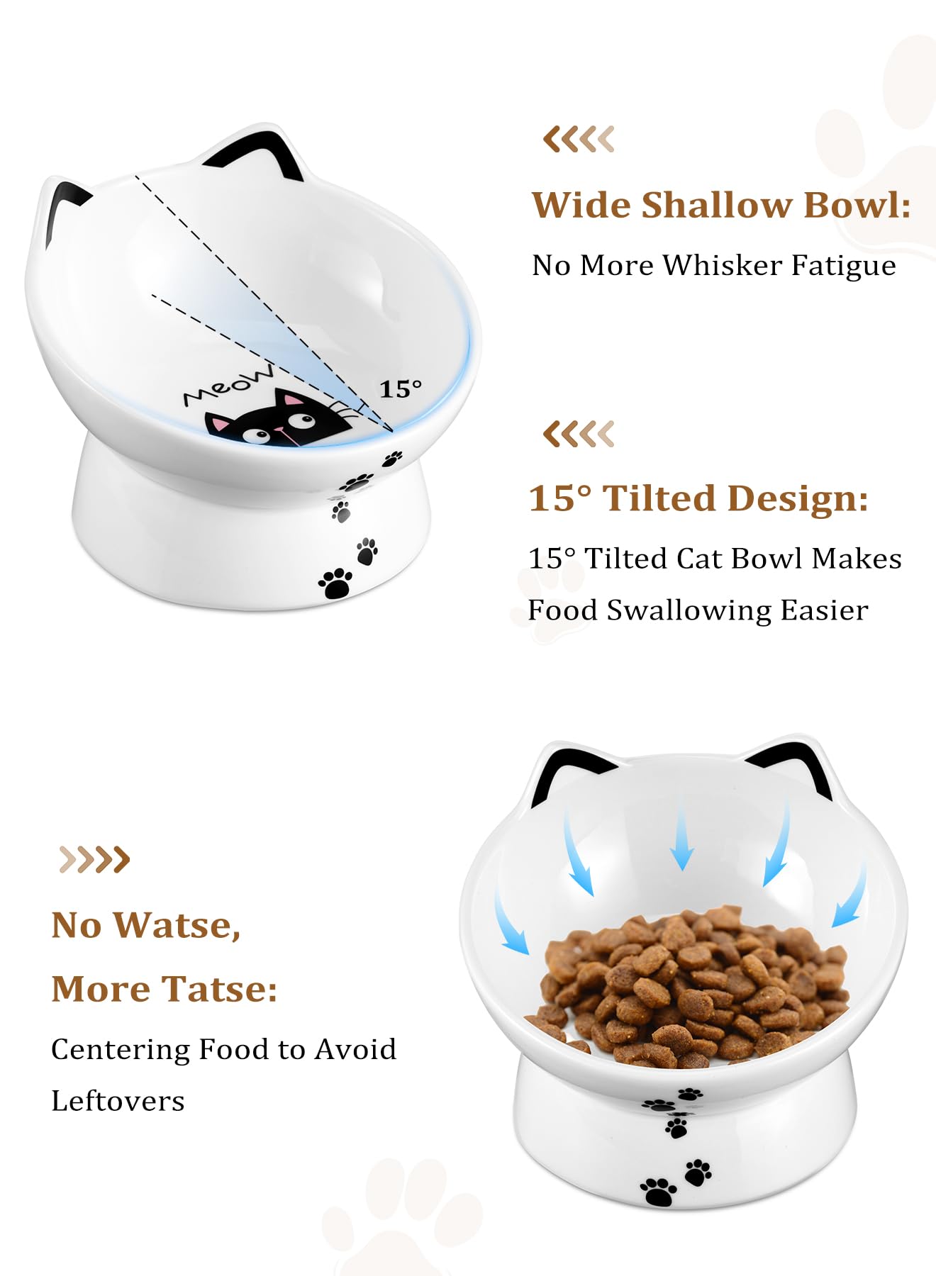 Yedio dishwasher-safe cat bowl cleans quickly after meals