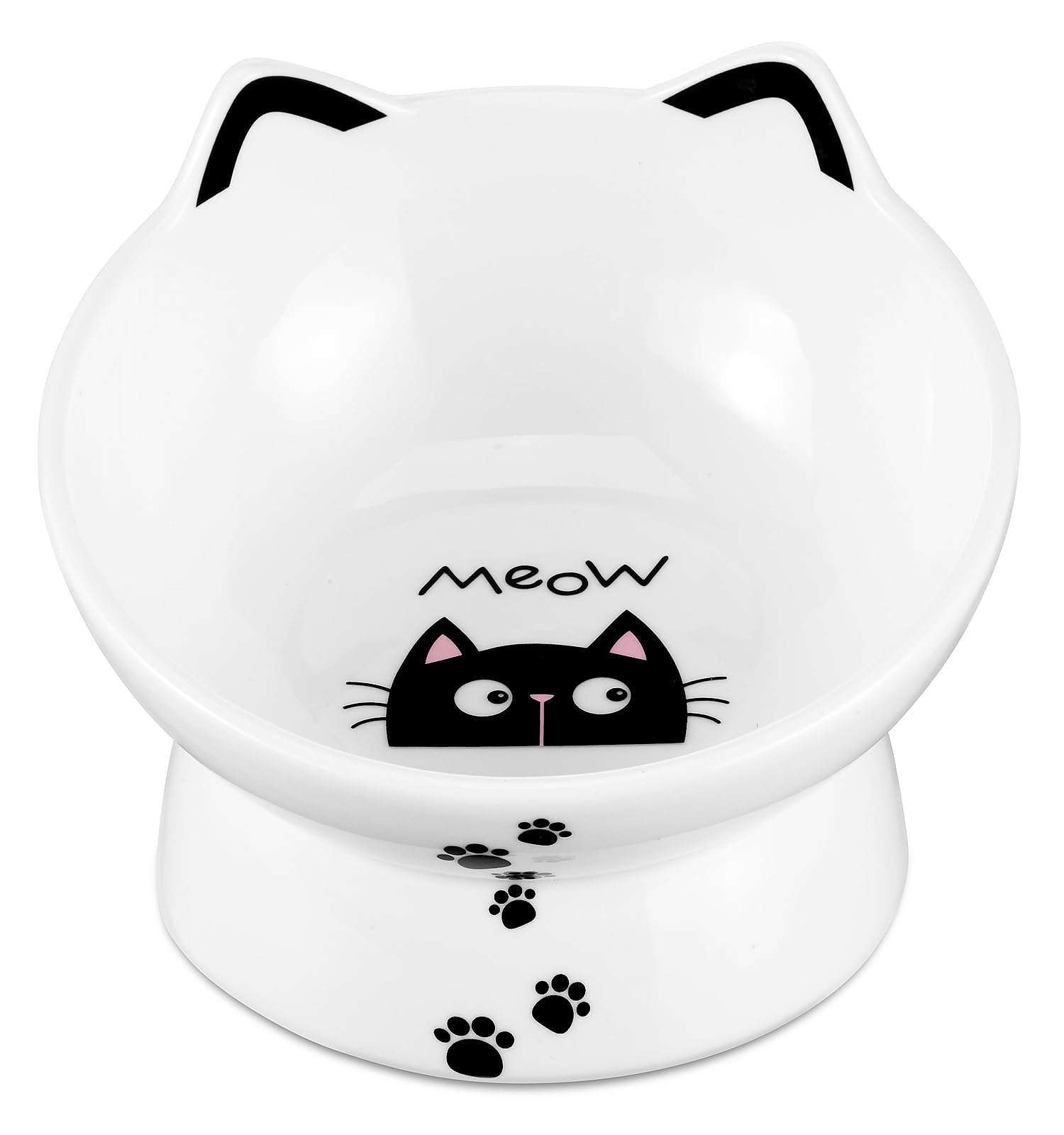 Yedio porcelain raised cat bowl elevates feeding for comfortable meals