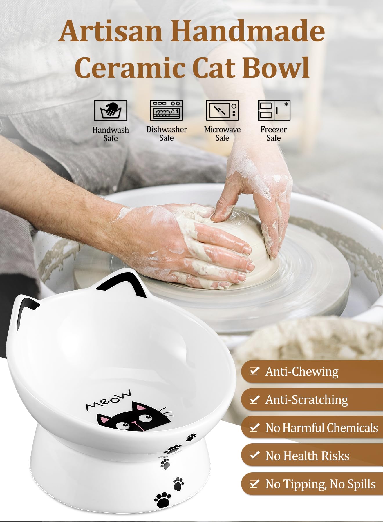 Yedio smooth porcelain surface resists stains and is easy to wipe
