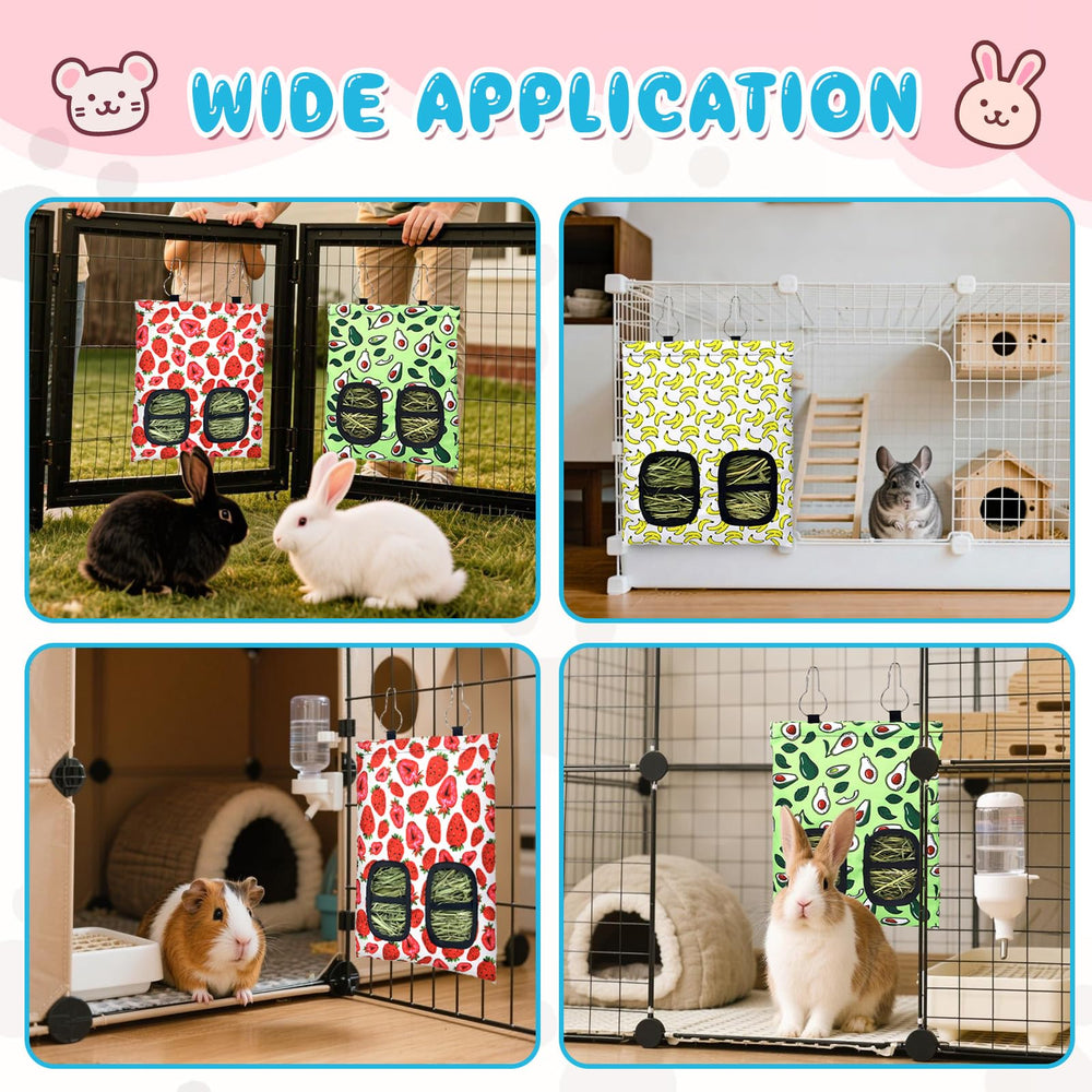 YedsIntu 11.8 by 8.7 inches hay bag fits most small pets.