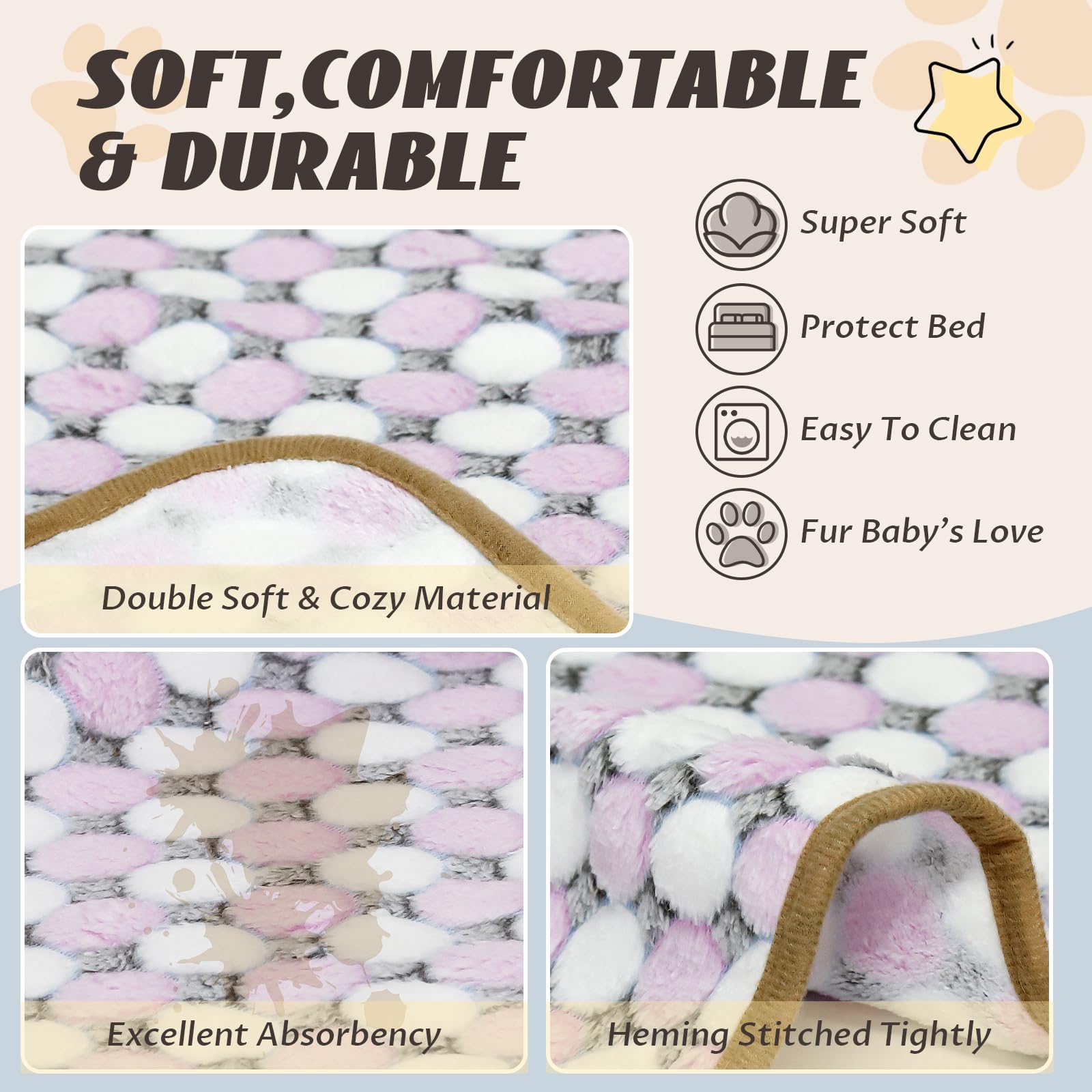 YedsIntu coral velvet fabric is easy-clean and pet-hair friendly.