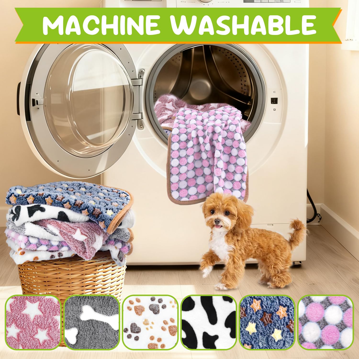 YedsIntu dog blanket is machine washable for easy care.