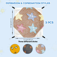 YedsIntu hammock caramel starfish pattern providing playful perch for small animals.