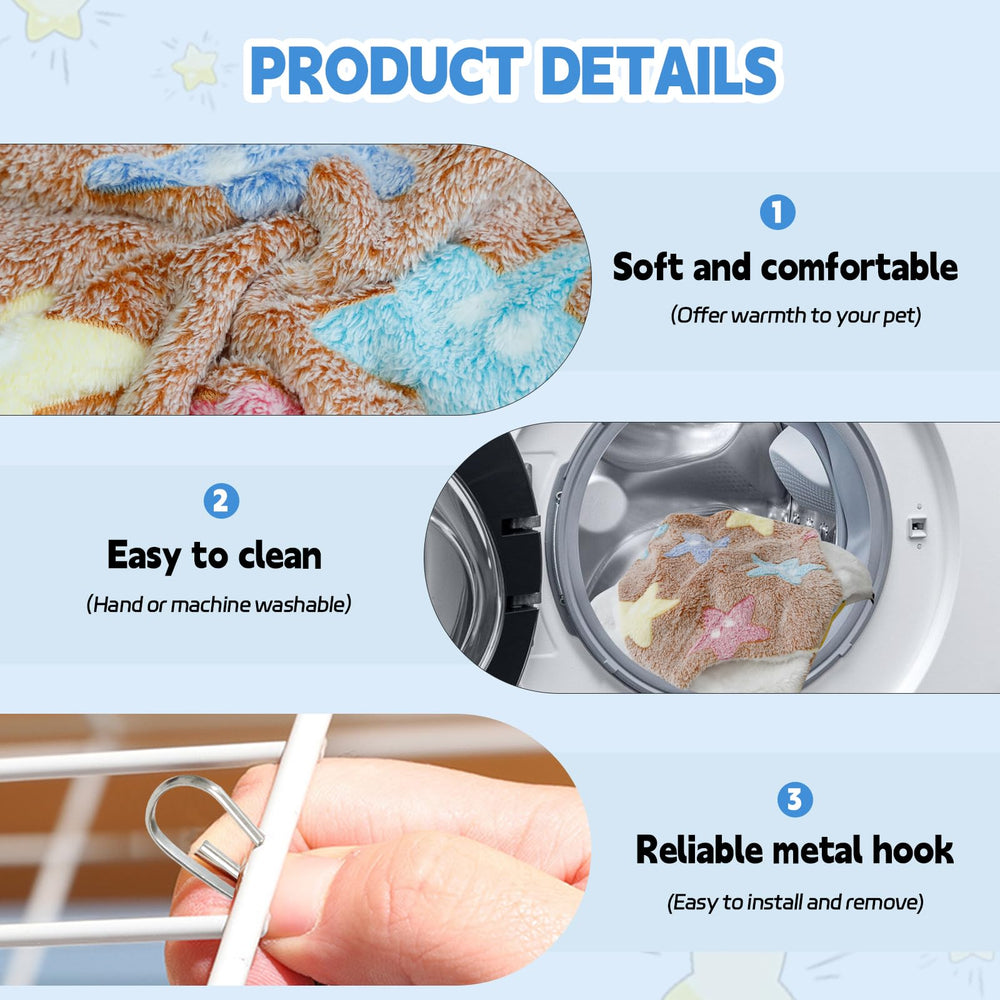 YedsIntu hammock grey bear pattern creates secure lounging area for rodents.