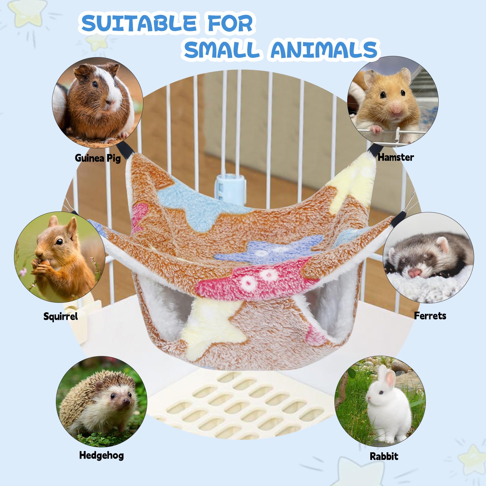 YedsIntu hammock inside cage setup showing space-efficient enrichment.