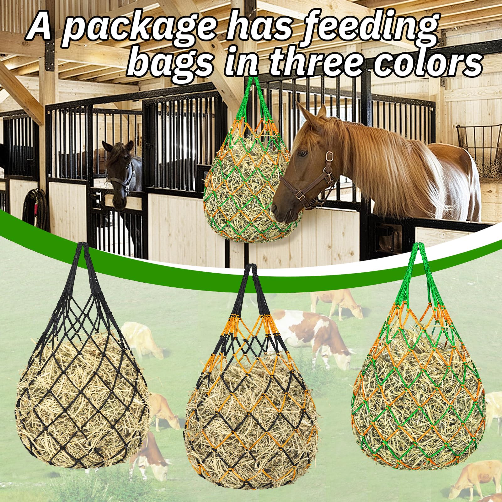 YedsIntu 40-inch hay bag length supports large hay loads