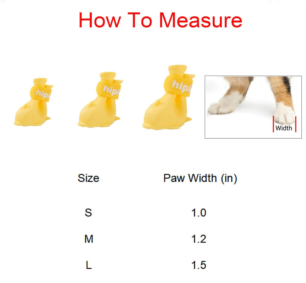 yeduzyn waterproof dog boots closeup in yellow highlight waterproof paw protection