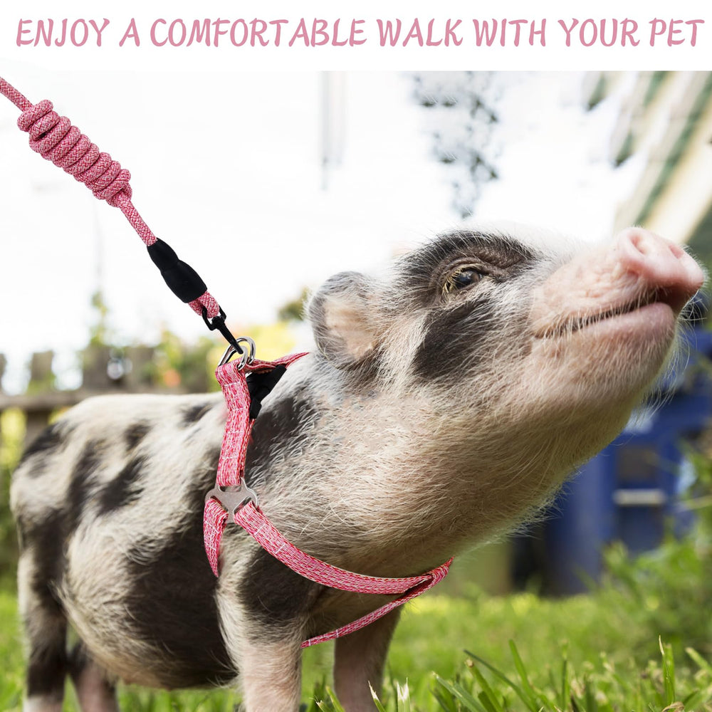 YeeBeny mini pig harness soft nylon material is lightweight and durable.