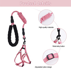 YeeBeny mini pig harness telescopic belt shows adjustable length.