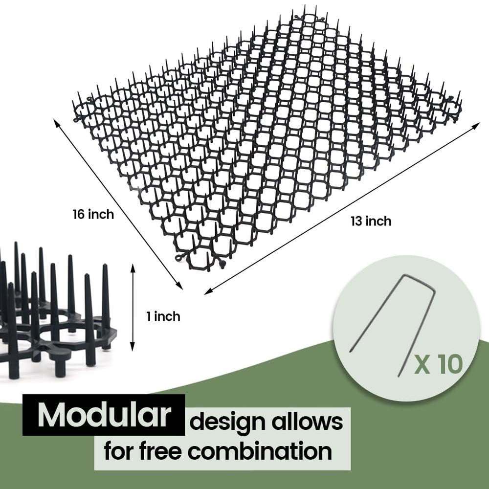 YeeLok Scat Mat edge-trim shows custom fit around irregular spaces to shield targets.