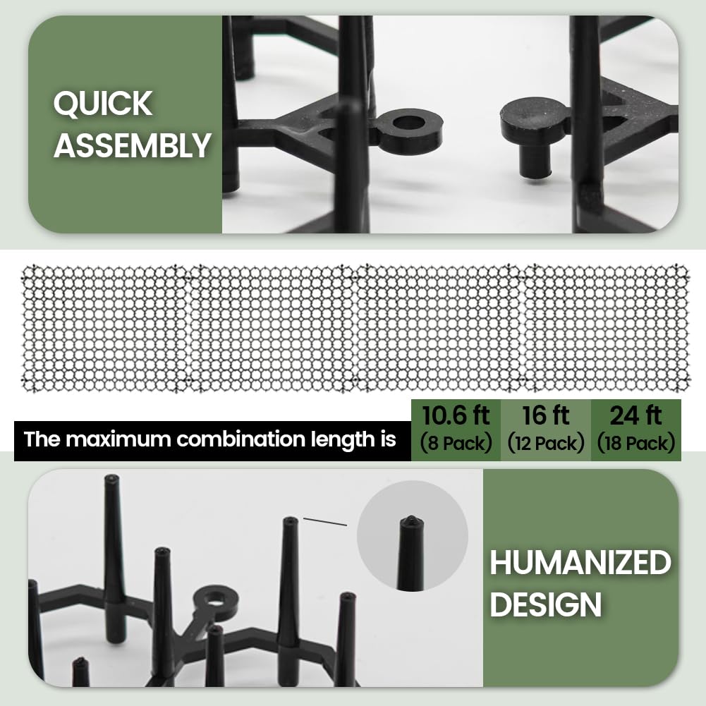 YeeLok Scat Mat ground-stakes secure mats on windy days for stable deterrence.
