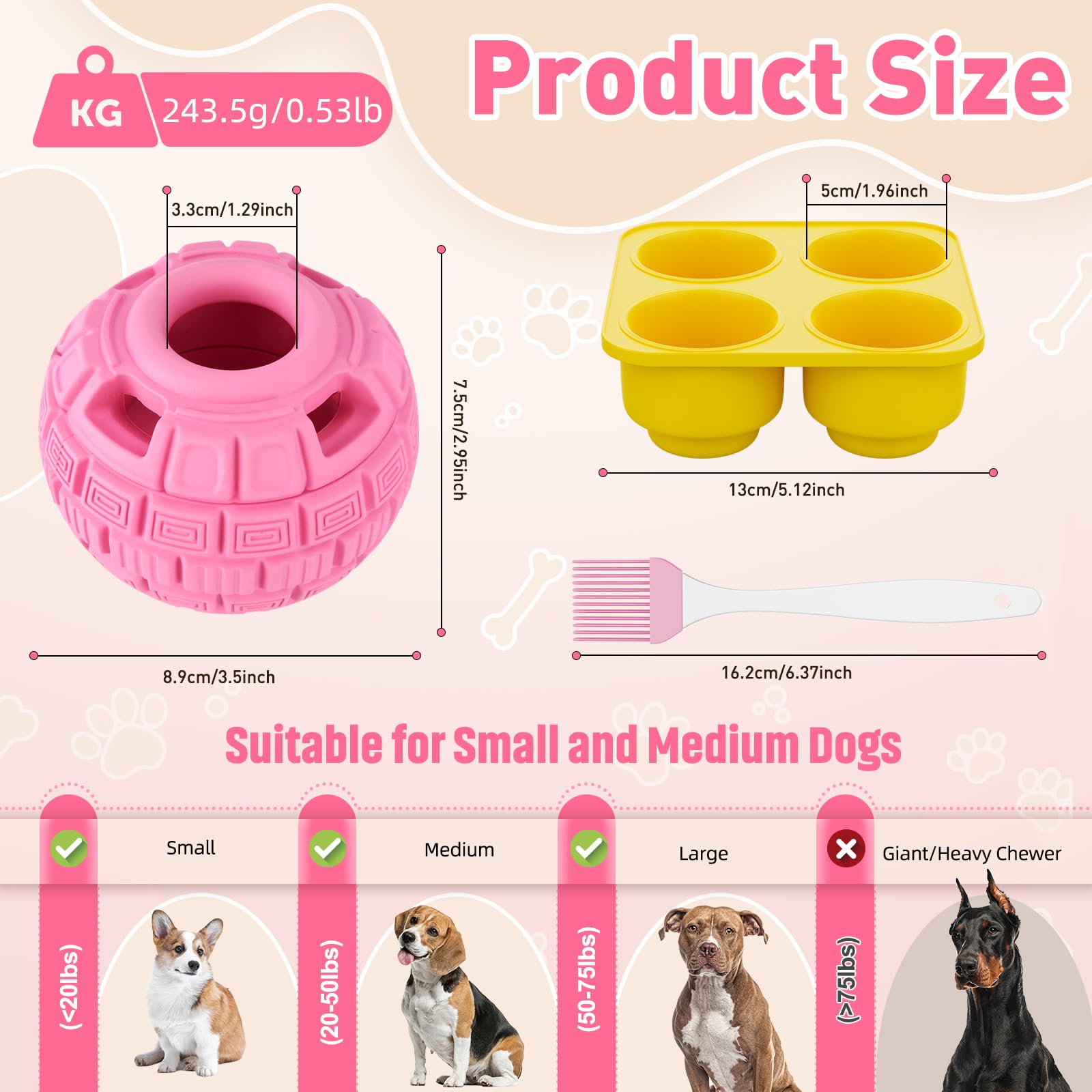 YEENER dog puzzle ball use session shows interactive enrichment during mealtime.