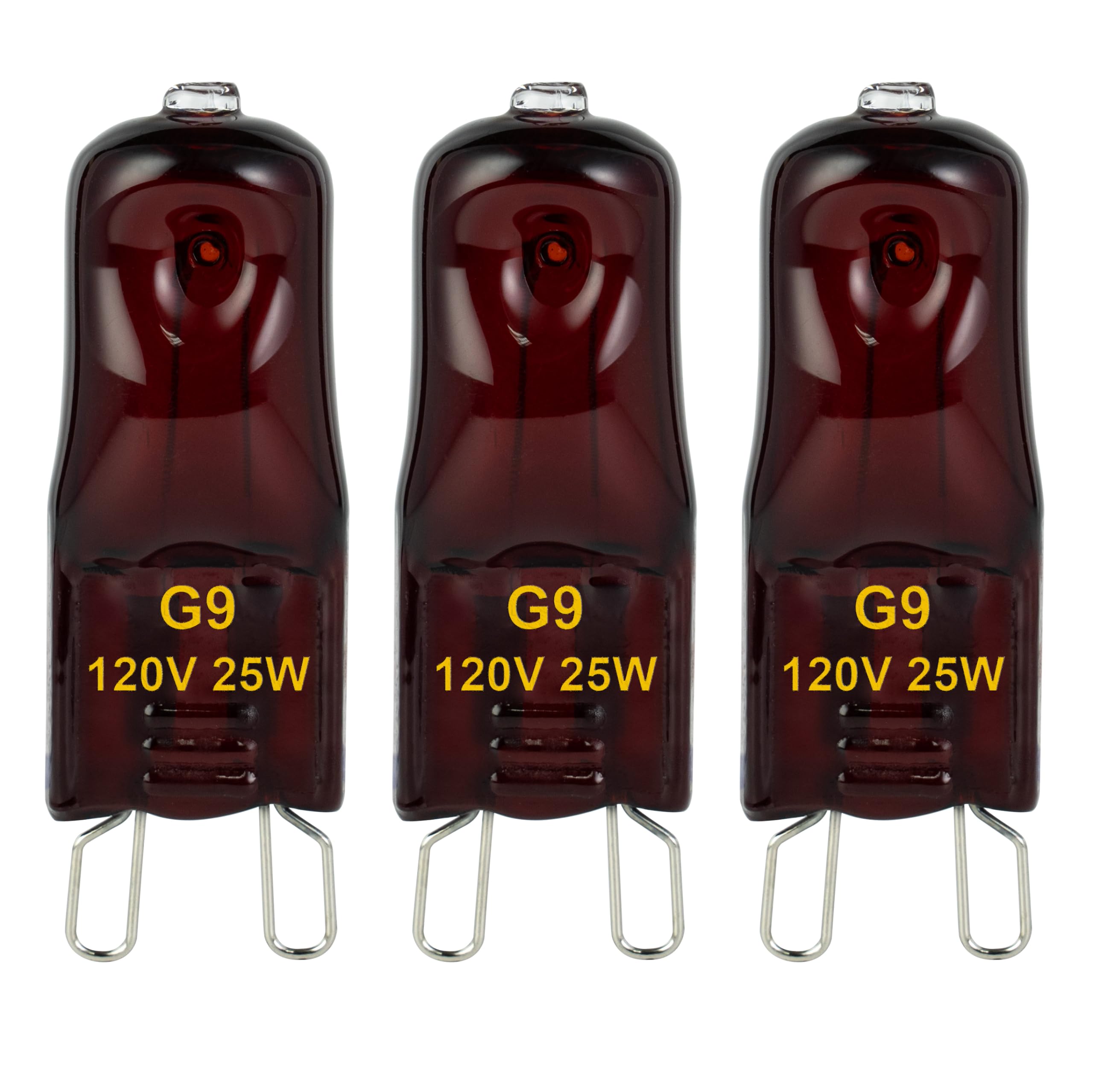 YEGRUEB G9 heat lamp bulbs packaging shows compact reptile heater and energy savings