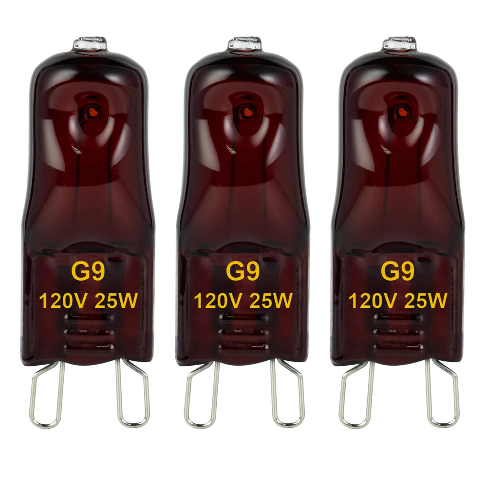 YEGRUEB G9 heat lamp bulbs packaging shows compact reptile heater and energy savings