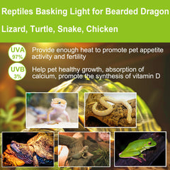 YEGRUEB Lizard cage illumination with 50W heat lamp for enclosure comfort.