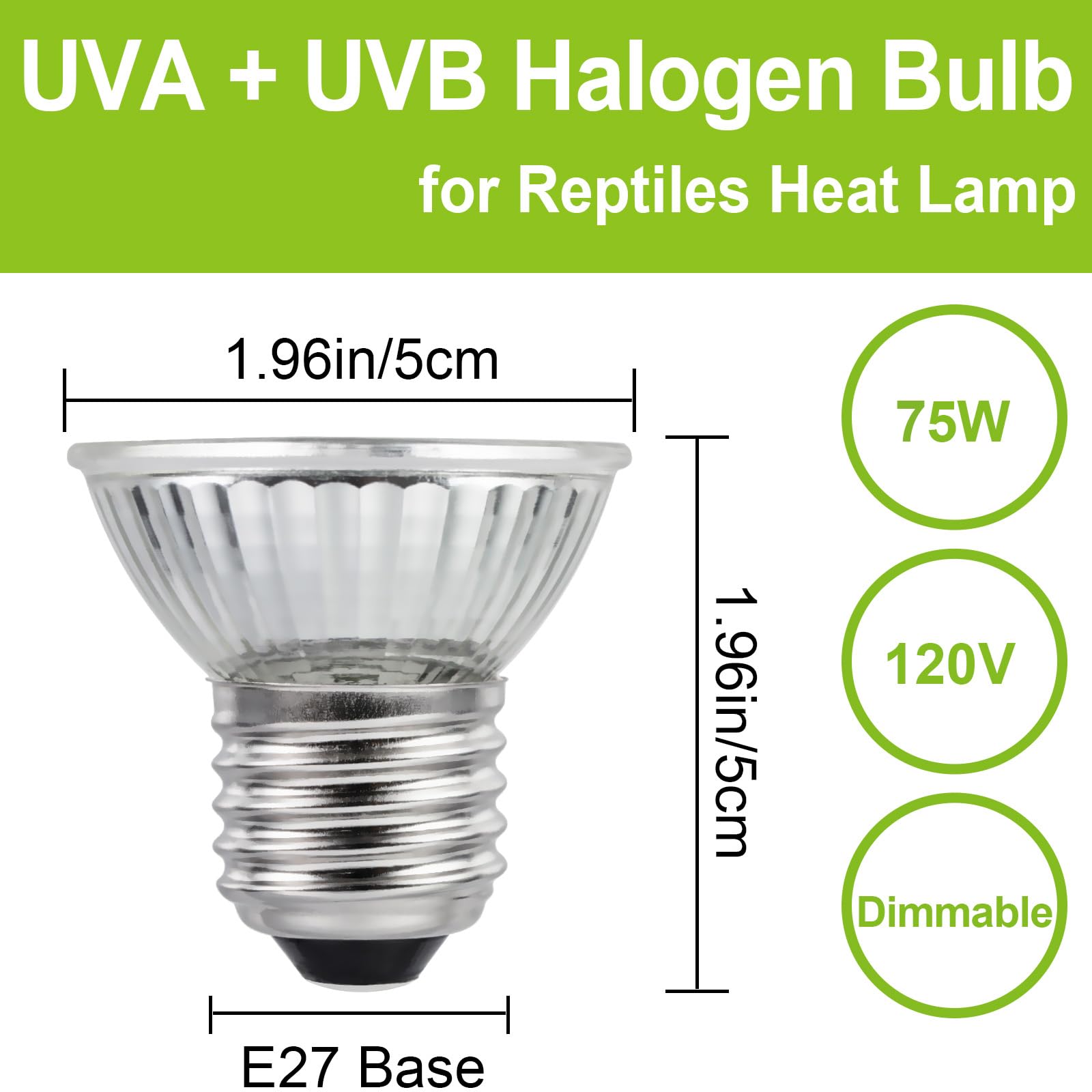 YEGRUEB UVB 75W bulb basking image shows easy installation in a standard fixture.