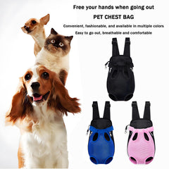 Yehenarn Mochila portamascotas con huecos para patas y cola para libertad de movimiento.