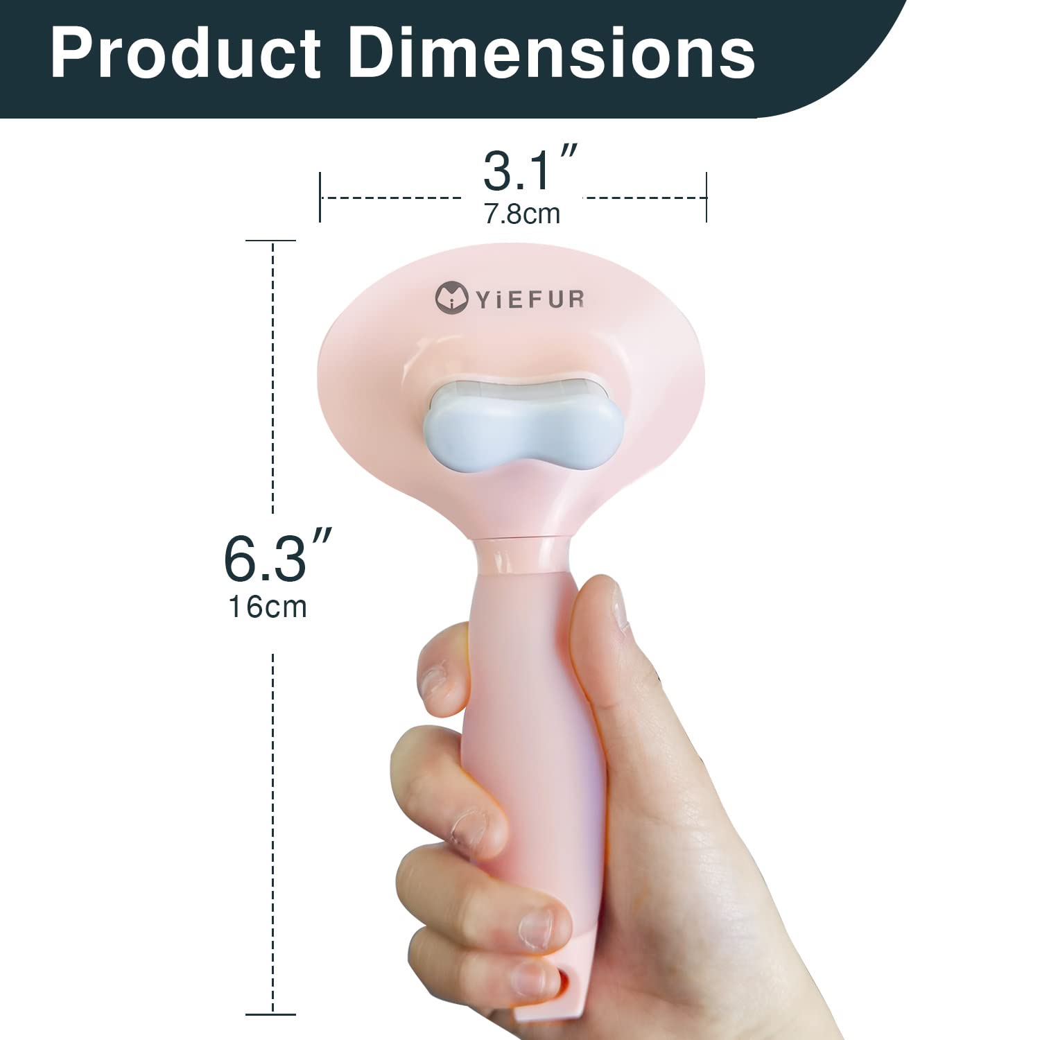 YiEFUR brush suitable for both short and long-haired cats during grooming.