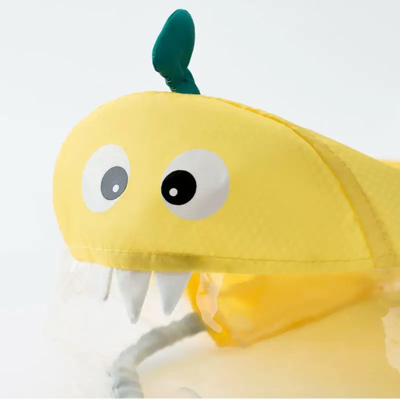 Yellow Dinosaur raincoat set with boots helps keep paws dry