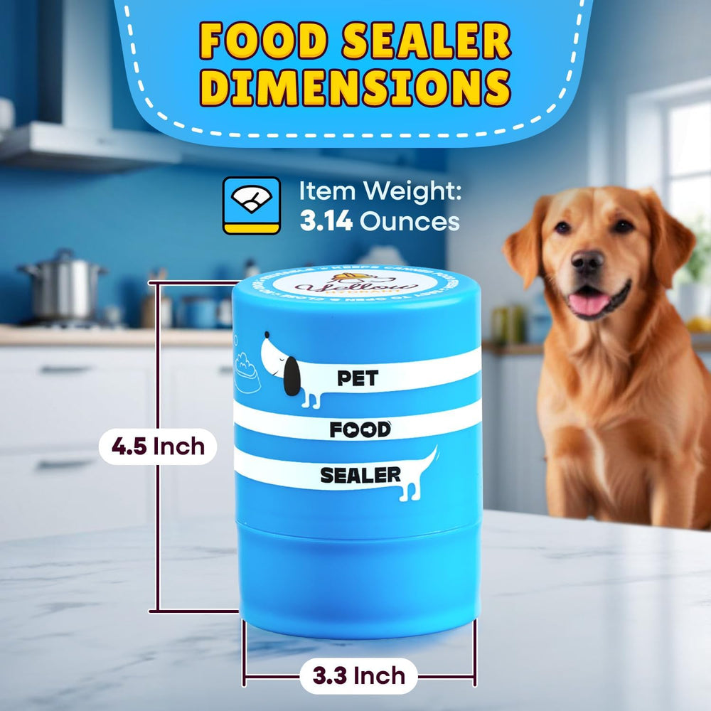 Yellow Hydrant two-pack storage keeps canned dog food organized and fresh in the fridge.