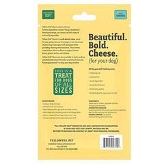 Yellow Yak Churro Chew dog chewing action highlighting a dental-cleaning, allergen-free snack.