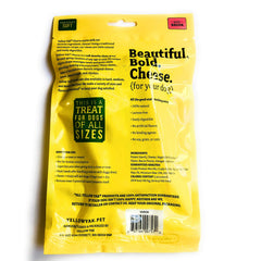 Yellow Yak Churro Chew bacon-flavor bag close-up, a tasty reward for dogs.