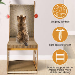 YEMOO L-shaped wall-mount scratcher demonstrates space-saving corner placement and wall protection