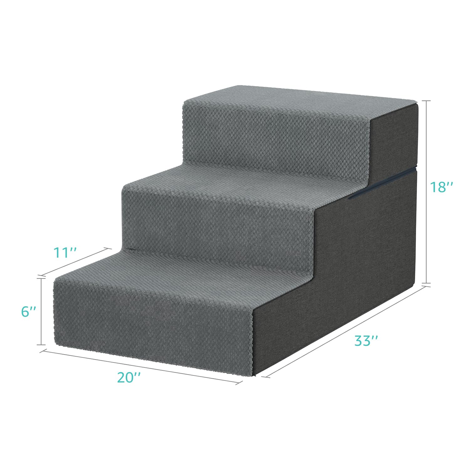 YENING large dog stairs bottom anti-slip granules provide stability.