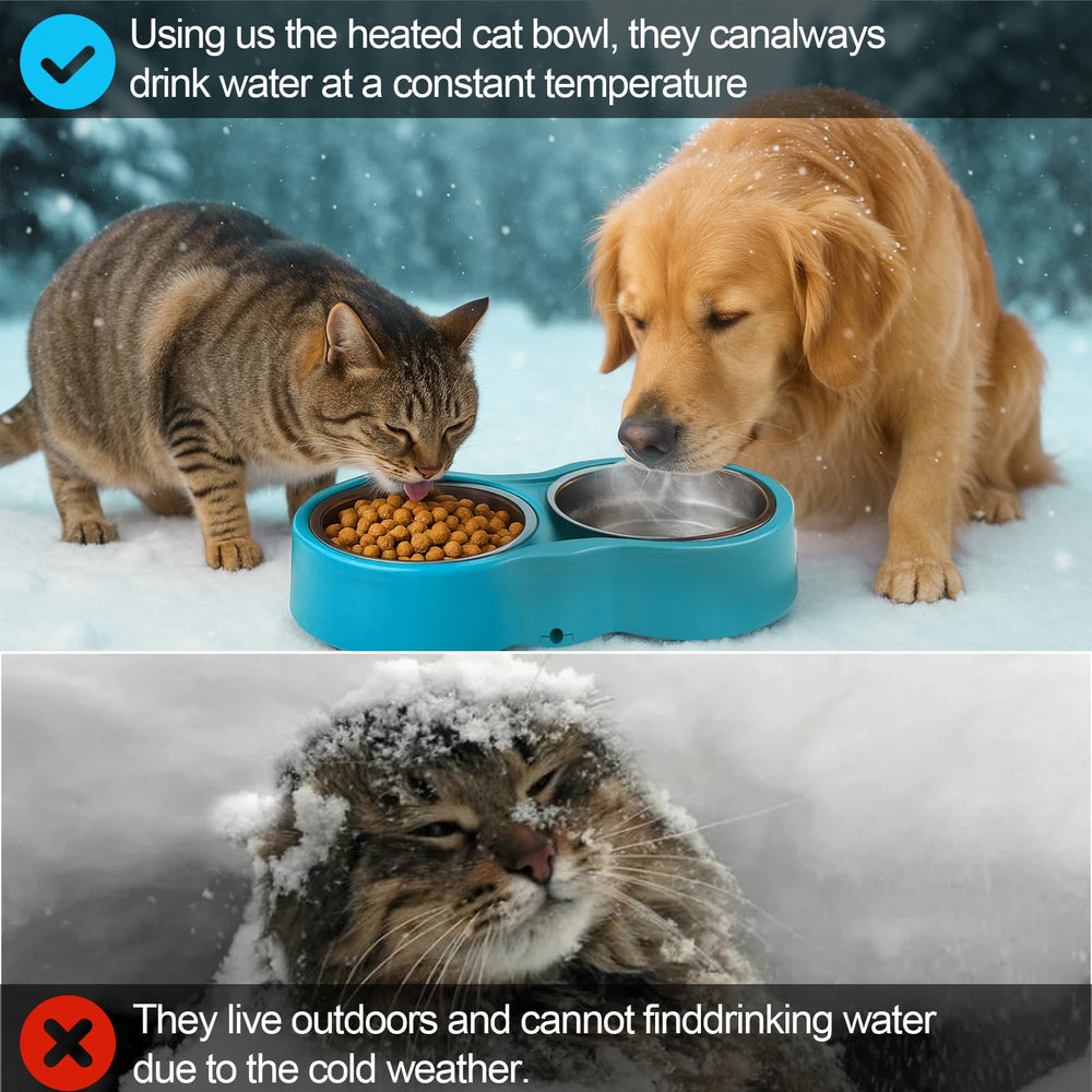 yeoleh 23oz-capacity-per-bowl supports multiple pets