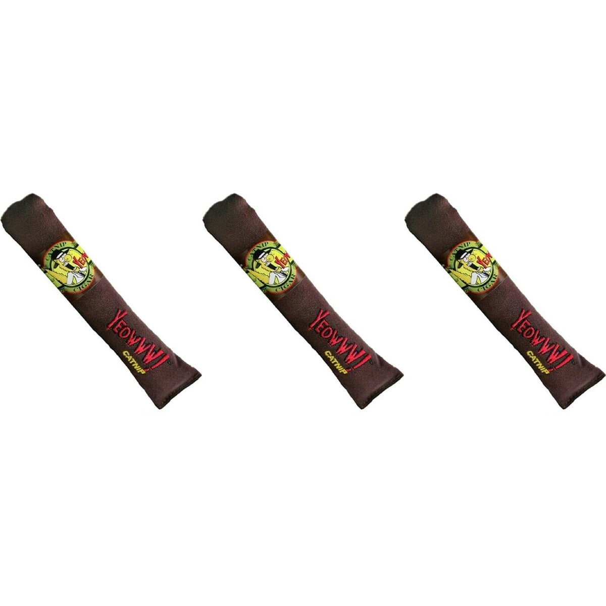 Yeowww! Catnip Cigar close-up reveals pure leaf blend for focused play.