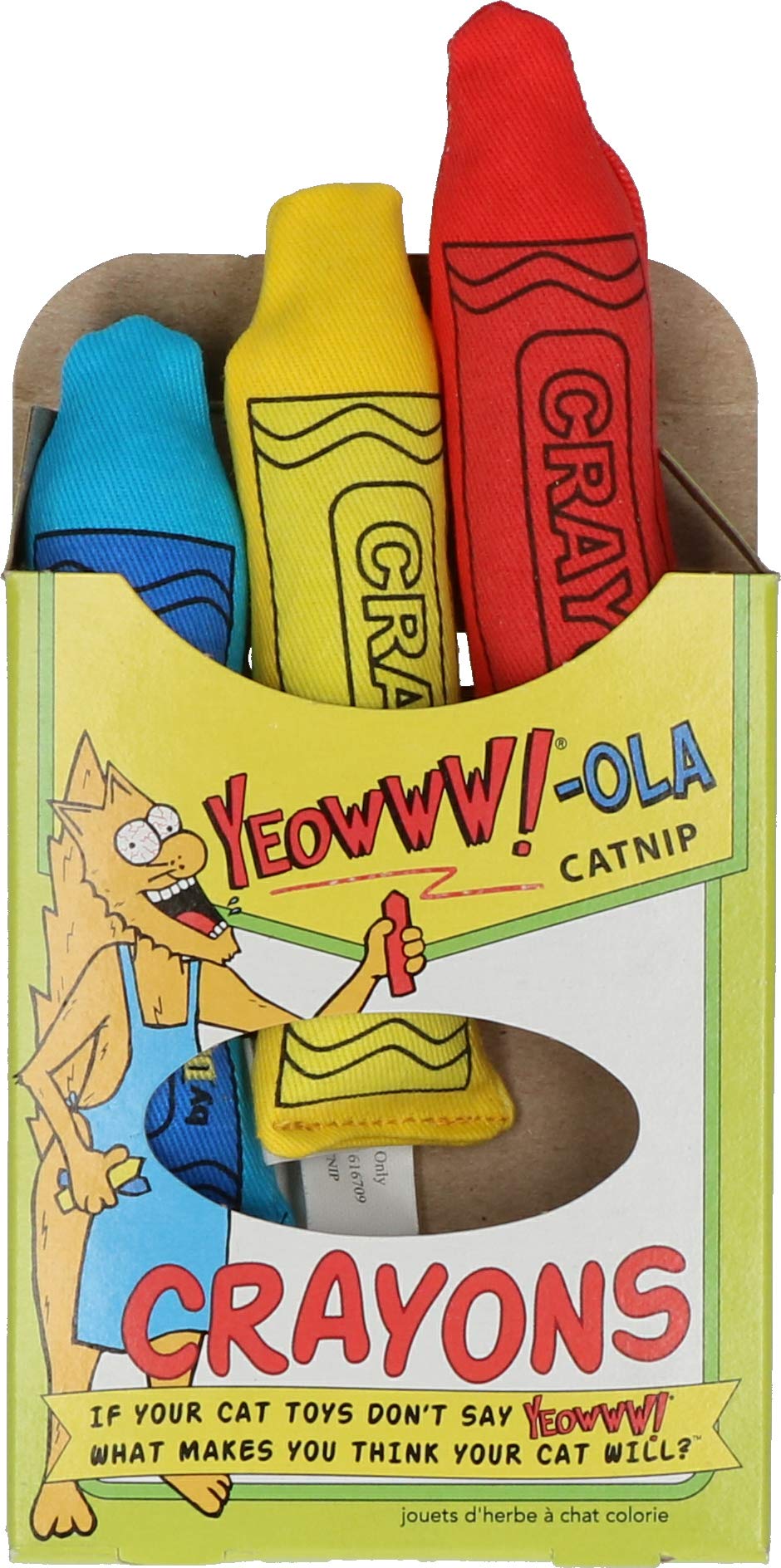 YEOWWW! Catnip Crayon 3 Pack colorful designs spark creative playtime.
