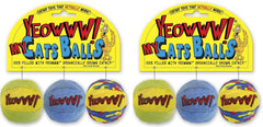 Yeowww! catnip balls on header card showcase six premium toys for interactive play.