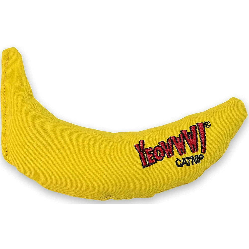 Yeowww! DuckyWorld banana catnip toy flower detail highlights leaf-and-flower blend