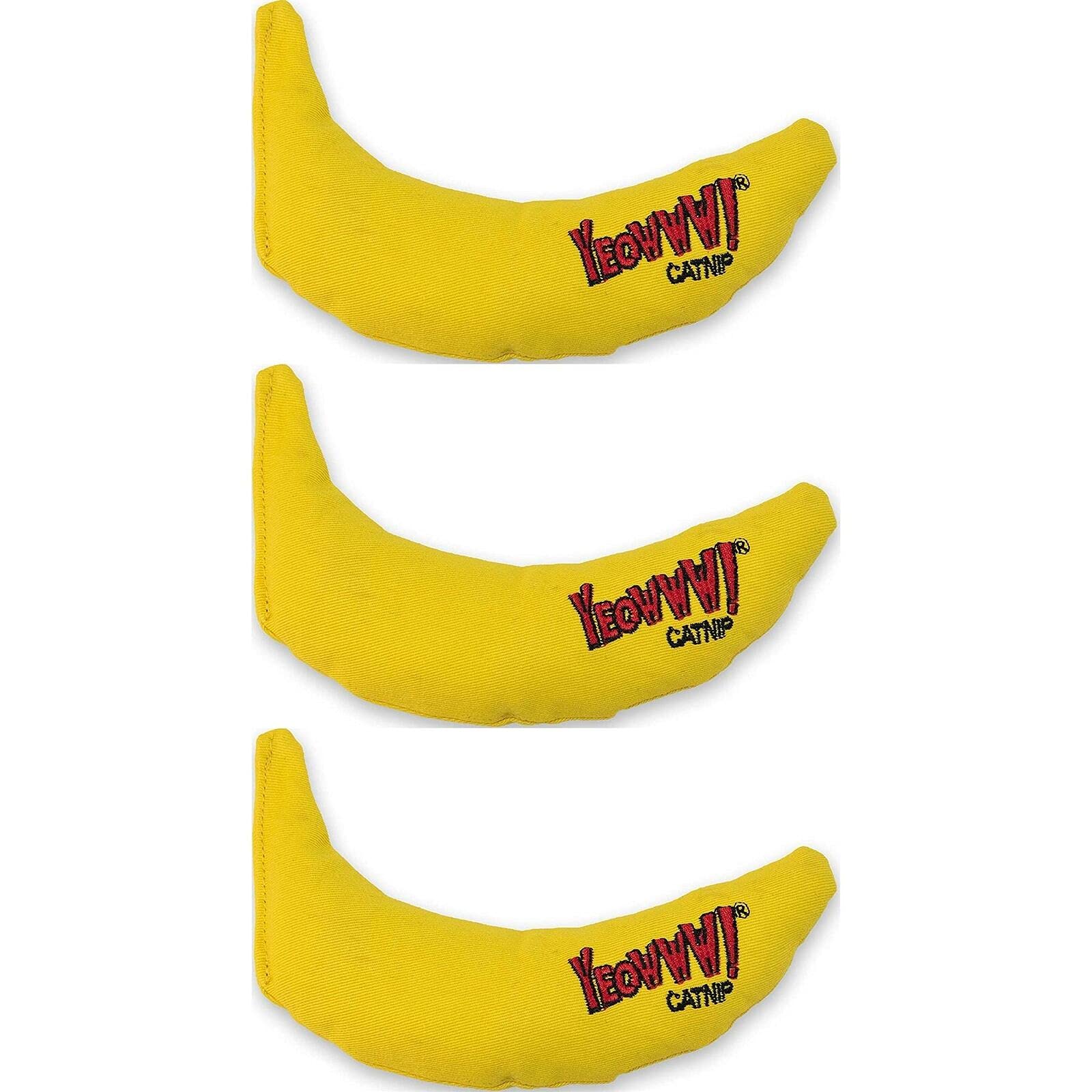 Yeowww! DuckyWorld banana catnip toy leaf closeup shows 100% organic catnip