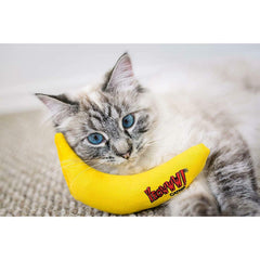 Yeowww! DuckyWorld banana catnip toy pack shot features a 3-pack for sharing