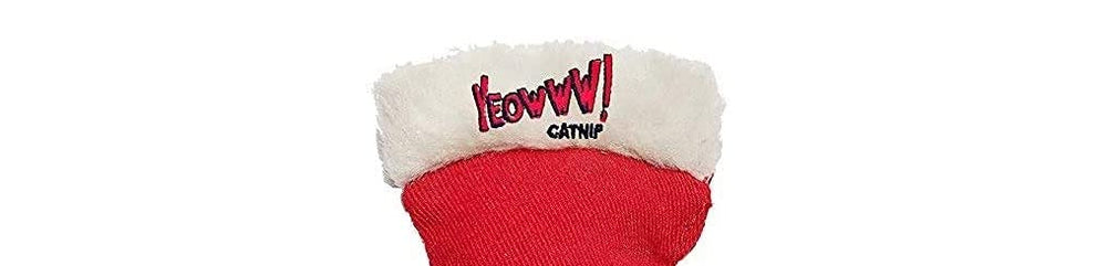 Yeowww! Duckyworld catnip stocking toy side view highlighting strong scent for cat engagement