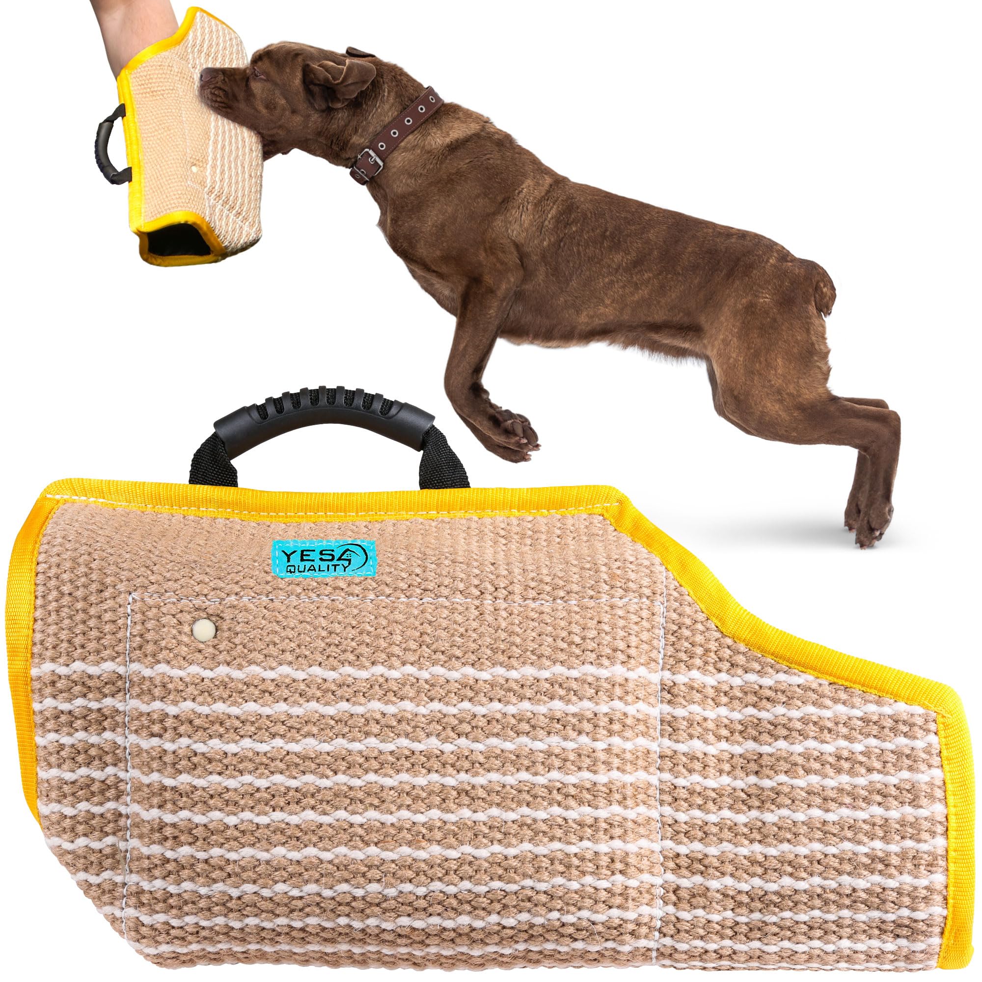 YES4QUALITY Dog Bite Sleeve front view emphasizes durable training construction for large breeds