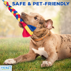 YES4QUALITY Flirt Pole for Dogs tug-of-war showcases interactive play