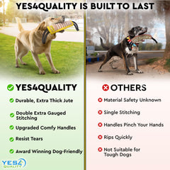 YES4QUALITY tough soft jute biting surface promotes safe chewing during interactive play.